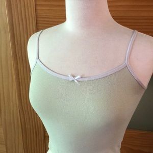 Green cami top with bow